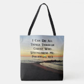 TOTE BAG LES PHILIPPIENS QUI S'ATTAQUENT 4:13 SCRIPTURE VER (Devant)