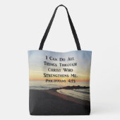 TOTE BAG LES PHILIPPIENS QUI S'ATTAQUENT 4:13 SCRIPTURE VER (Dos)