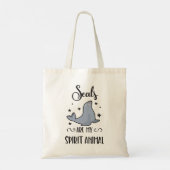 Tote Bag Les phoques sont mon esprit animal mignon amoureux (Dos)