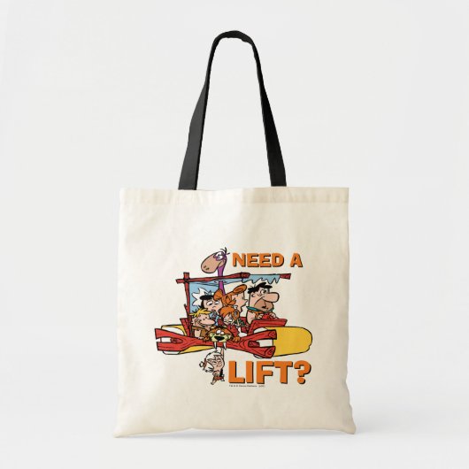 Tote Bag Les Pierrafeu | Besoin D'Un Ascenseur ? (Devant)
