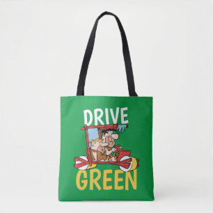 Tote Bag Les Pierrafeu   Fred & Barney - Drive Green