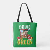 Tote Bag Les Pierrafeu | Fred & Barney - Drive Green (Dos)
