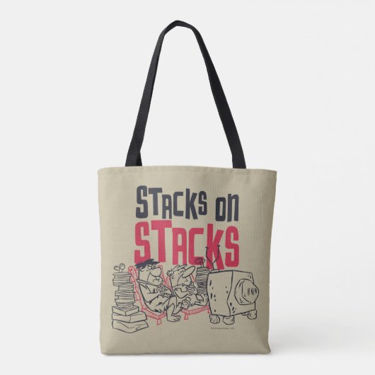 Tote Bag Les Pierrafeu | Fred & Barney - Stacks on Stacks (Dos)