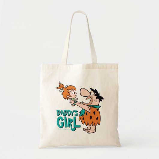 Tote Bag Les Pierrafeu | Fred & Pebbles - La fille de papa (Devant)
