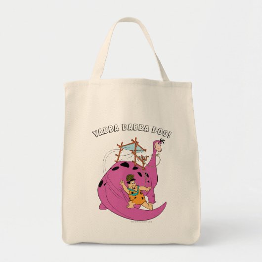 Tote Bag Les Pierrafeu | Fred Sliding Down Tail (Devant)