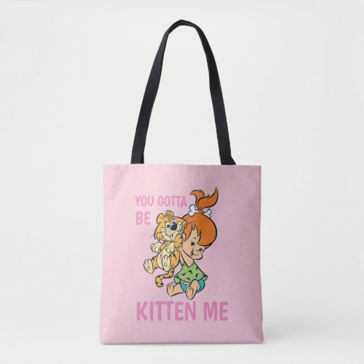 Tote Bag Les Pierrafeu | Galets et son tigre (Devant)