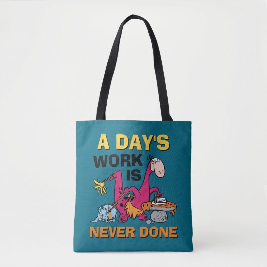 Tote Bag Les Pierrafeu | Maison de nettoyage Dino (Devant)