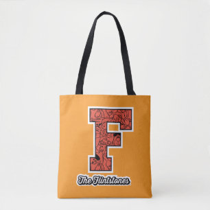 Tote Bag Les Pierrafeu  Monogramme de style collégial
