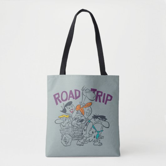 Tote Bag Les Pierrafeu | Voyage routier (Devant)