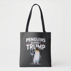 Tote Bag Les pingouins contre Trump Anti Trump Résistent au