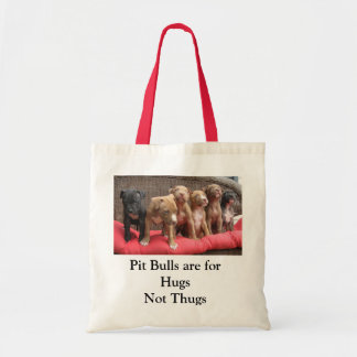 Tote Bag Les pitbulls sont pour des étreintes, pas voyous