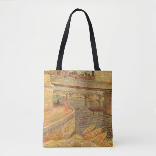 Tote Bag Les Ponts de la Seine à Asnières de Vincent van Go