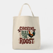 Tote Bag Les poulets gouvernent la ferme rustique la plus p (Dos)