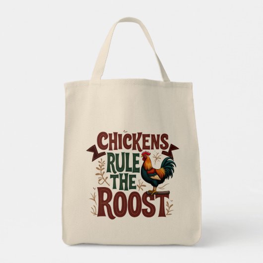 Tote Bag Les poulets gouvernent la ferme rustique la plus p (Dos)