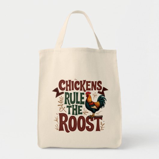 Tote Bag Les poulets gouvernent la ferme rustique la plus p (Devant)
