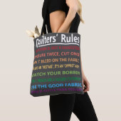 Tote Bag Les règles de Quilters (De près)