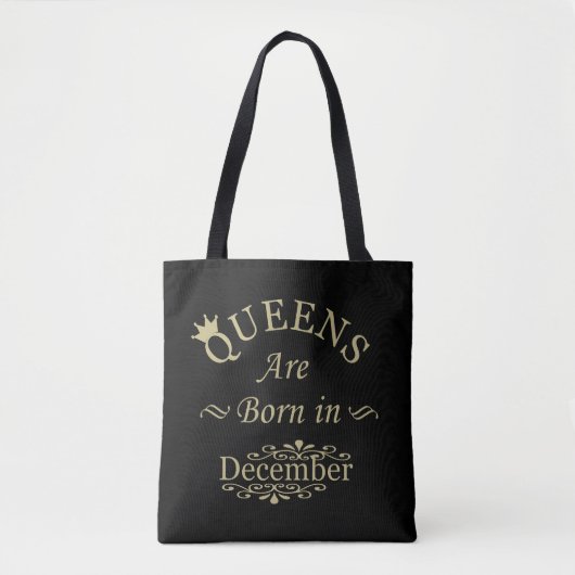 Tote Bag Les reines naissent en décembre (Devant)