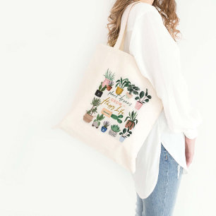 Tote Bag Les rêves de plante grandir une vie heureuse fou P