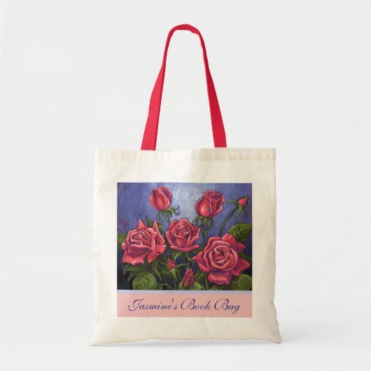 Tote Bag Les roses rouges personnalisent le cartable (Devant)