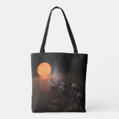 Tote Bag Les Sept Planètes De Trappist-1 En Orbite Autour D (Dos)