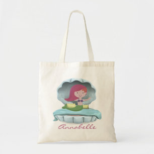 Tote Bag Les sirènes sur les lits en coquillages personnali