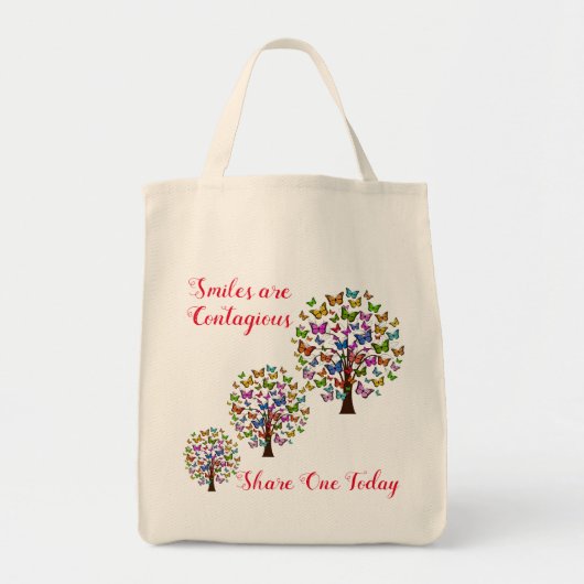 Tote Bag Les Sourires Sont Contagieux (Devant)