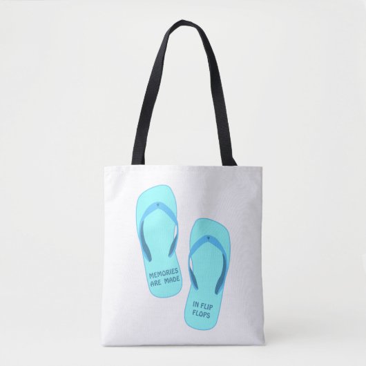 Tote Bag Les souvenirs sont faits en tongs, design été (Devant)