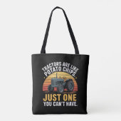 Tote Bag Les tracteurs sont comme des chips (Dos)