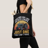 Tote Bag Les tracteurs sont comme des chips (De près)