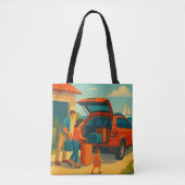 Tote Bag Les vacances c'est (Devant)