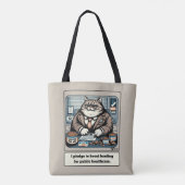 Tote Bag Les vaches espiègles : Le Cat Crafty Politicien (Dos)