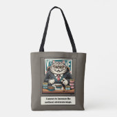 Tote Bag Les vaches espiègles : Le Cat Crafty Politicien (Dos)