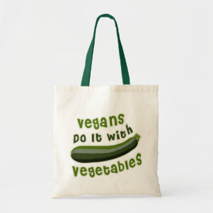 Tote Bag Les végétaliens le font avec des légumes