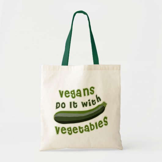 Tote Bag Les végétaliens le font avec des légumes (Devant)