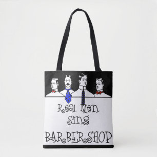 Tote Bag Les vrais hommes chantent le raseur-coiffeur