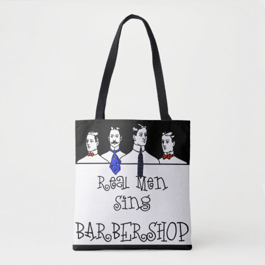 Tote Bag Les vrais hommes chantent le raseur-coiffeur (Devant)