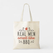 Tote Bag Les vrais hommes sentent comme le barbecue (Dos)