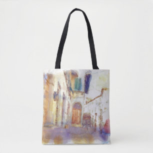 Tote Bag Les vues de Florence ont fait dans l'aquarelle