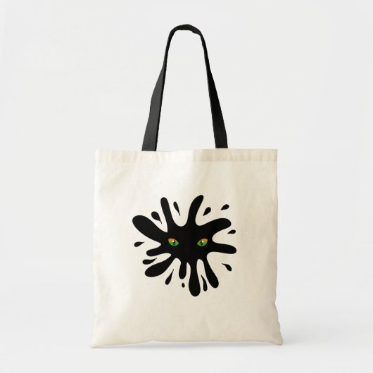 Tote Bag Les yeux de chat regardent une Black Blob (Devant)
