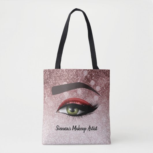 Tote Bag Les yeux rouges clignotent | maquillage (Devant)