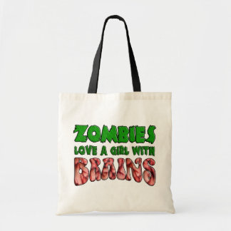 Tote Bag Les zombis aiment une fille avec des cerveaux