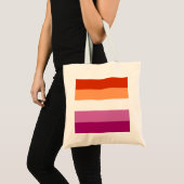 Tote Bag Lesbian Pride Flag LGBTQ (Devant (produit))