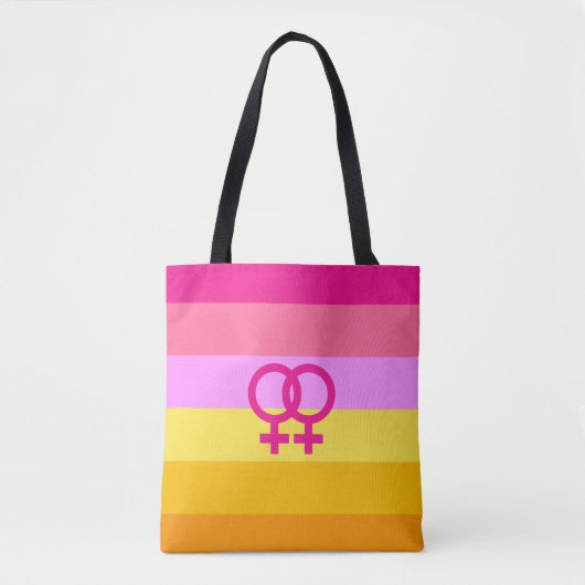Tote Bag Lesbienne Dawn Pride Femmes qui aiment les femmes (Devant)