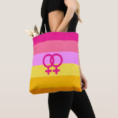 Tote Bag Lesbienne Dawn Pride Femmes qui aiment les femmes (De près)