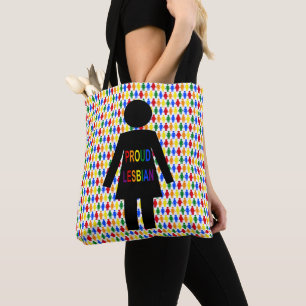 Tote Bag Lesbienne LGBTQ Silhouette et Rainbow Ladies