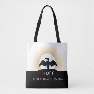Tote Bag L'espoir est la chose avec les plumes fourre-tout