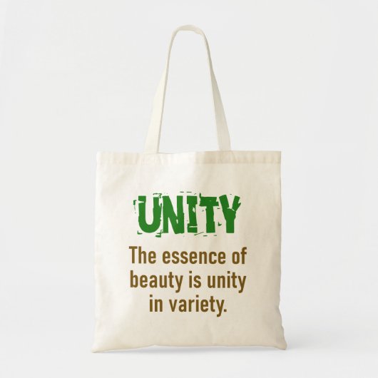 Tote Bag L'Essence De La Beauté - Citation D'Unité (Devant)