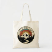 Tote Bag Let’s Get Lost Retro Mountain Adventure Outdoor (Devant)