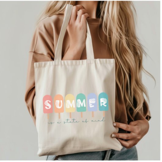Tote Bag L'été est un état d'esprit - Crème glacée Popsicle