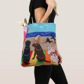 Tote Bag L'été, les ateliers de Breeze peignent Fourre-tout (De près)